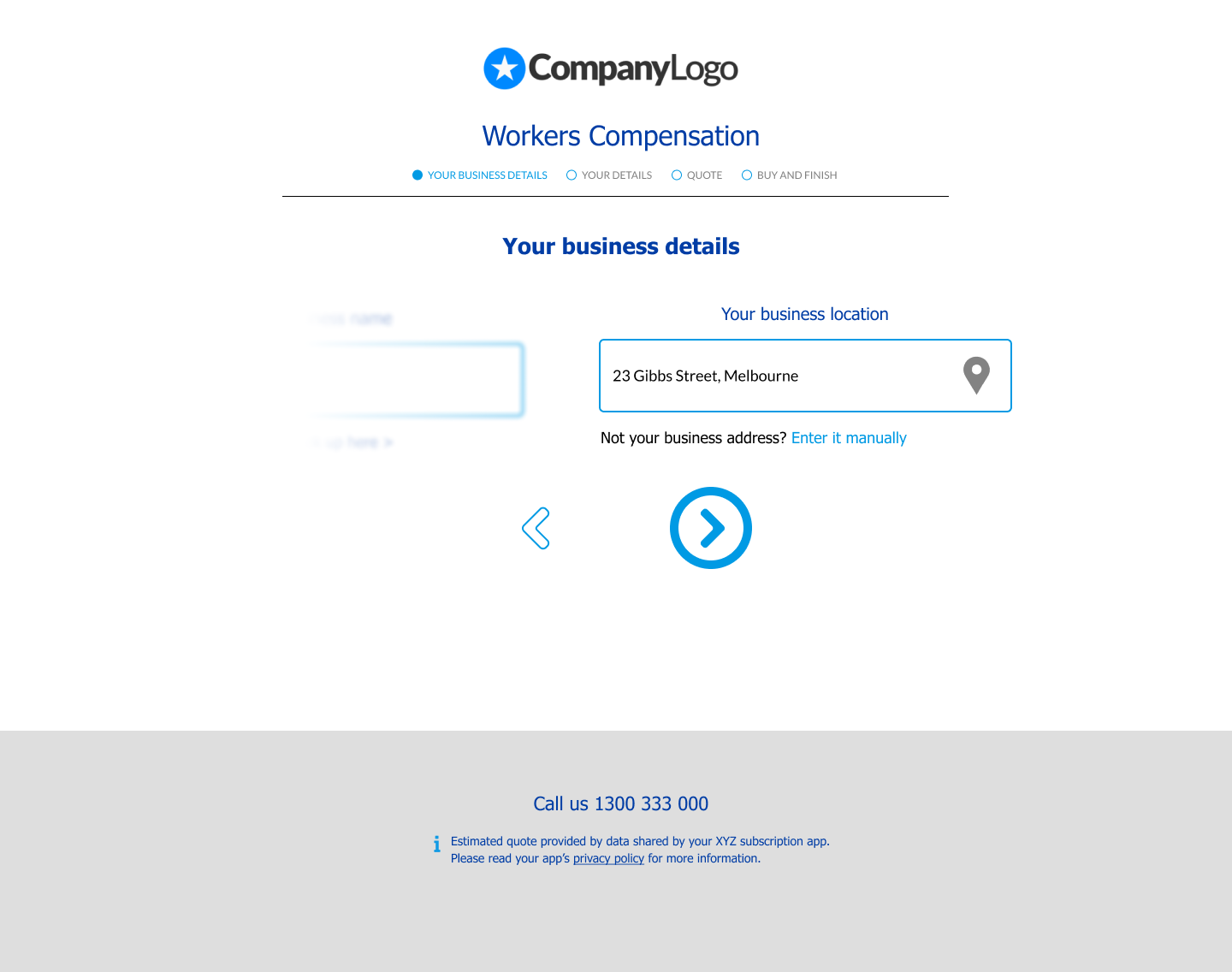 Insurance quote flow