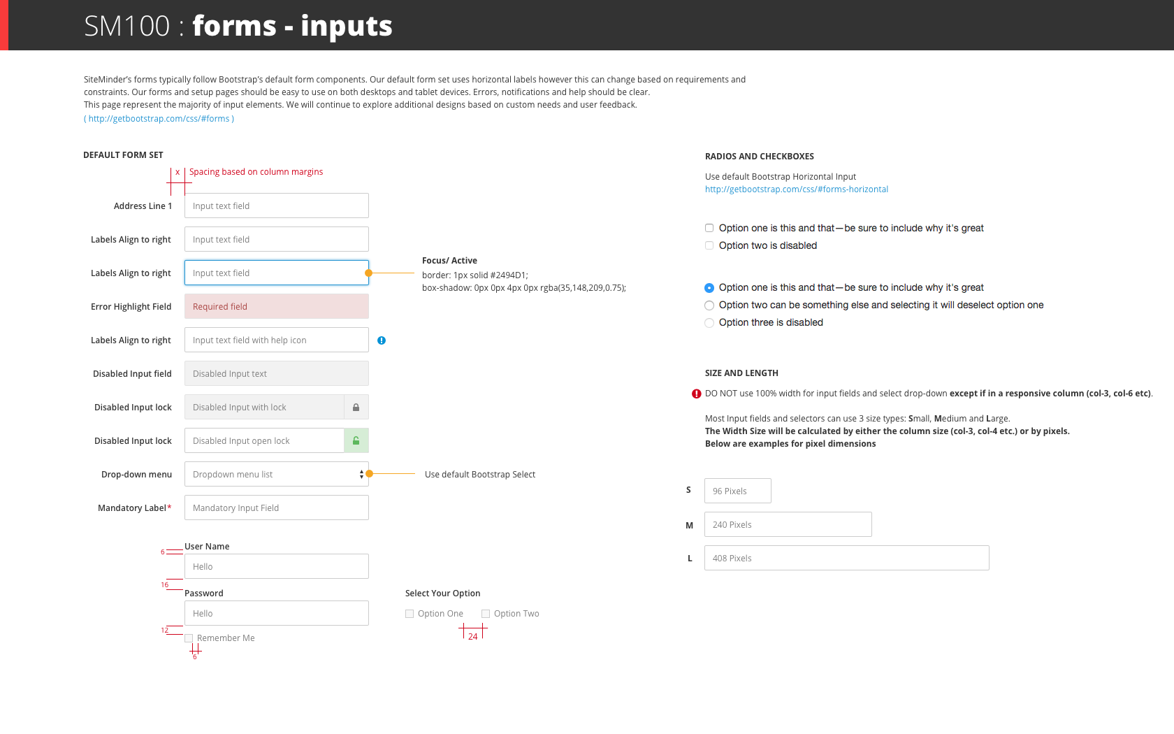 UI systems forms