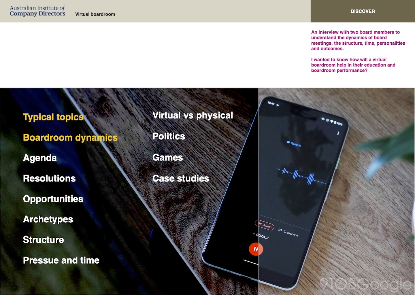 Virtual Boardroom App – AICD